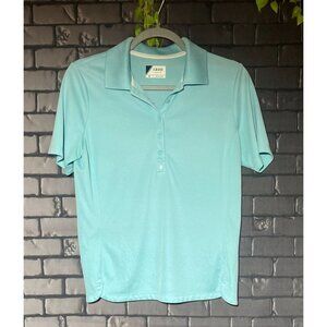Women's Izod Short Sleeve Lightweight Aqua Golf Polo M
